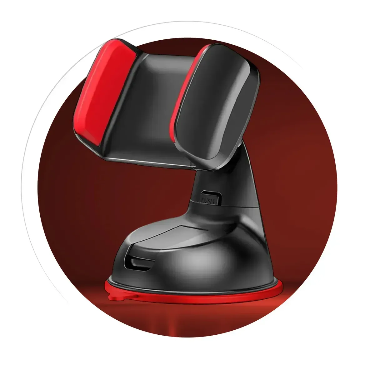 Soporte Celular Carro Ventosa Nano Silicona Rotación 360° Rojo Edicion img #4