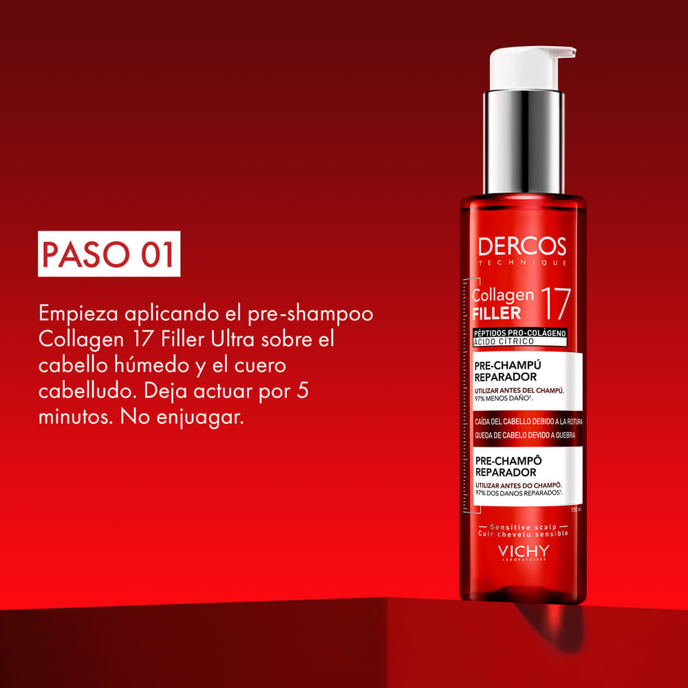 Pre Shampoo Dercos Collagen 17 Filler - Vichy img #3