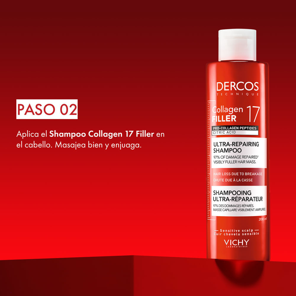 Shampoo Dercos Collagen 17 Filler - Vichy img #3