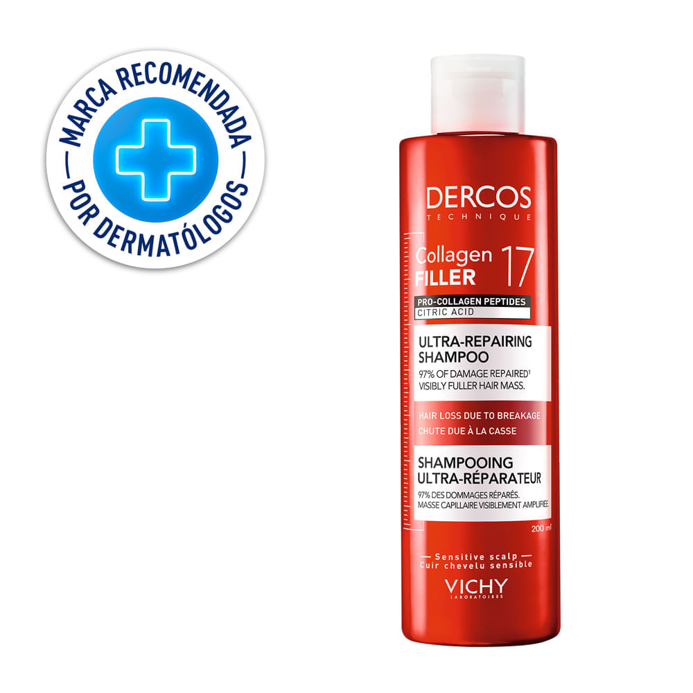 Shampoo Dercos Collagen 17 Filler - Vichy img #2