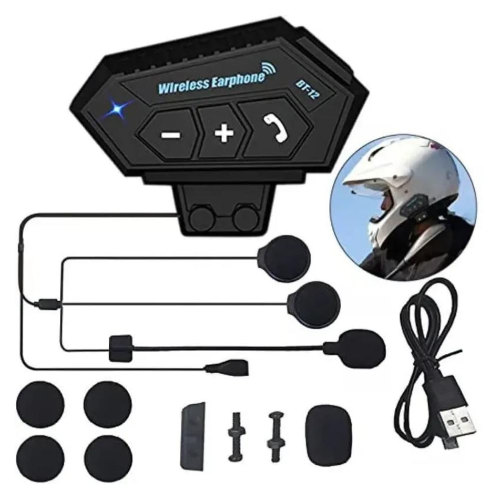 Intercomunicador Bluetooth Para Casco Con Micrófono Y Audio Estéreo img #1