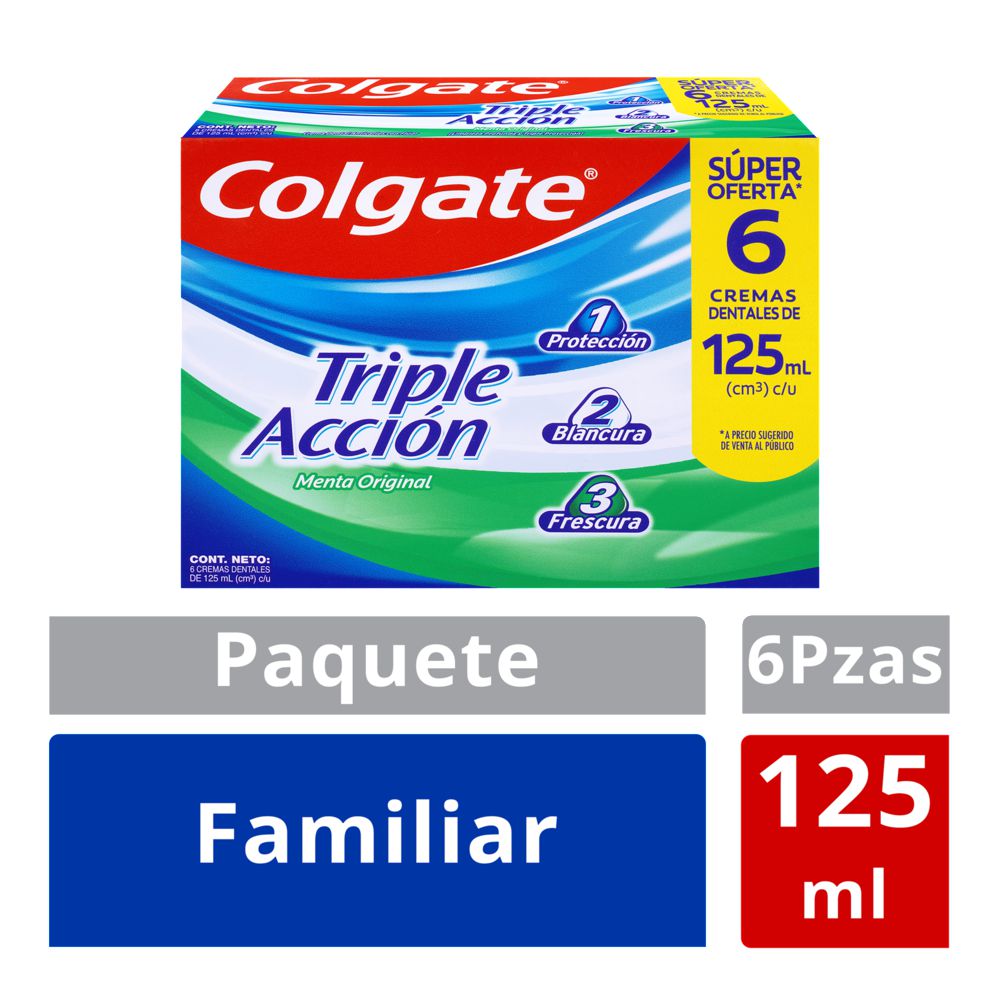 Crema dental COLGATE triple acción (750  ml) img #1