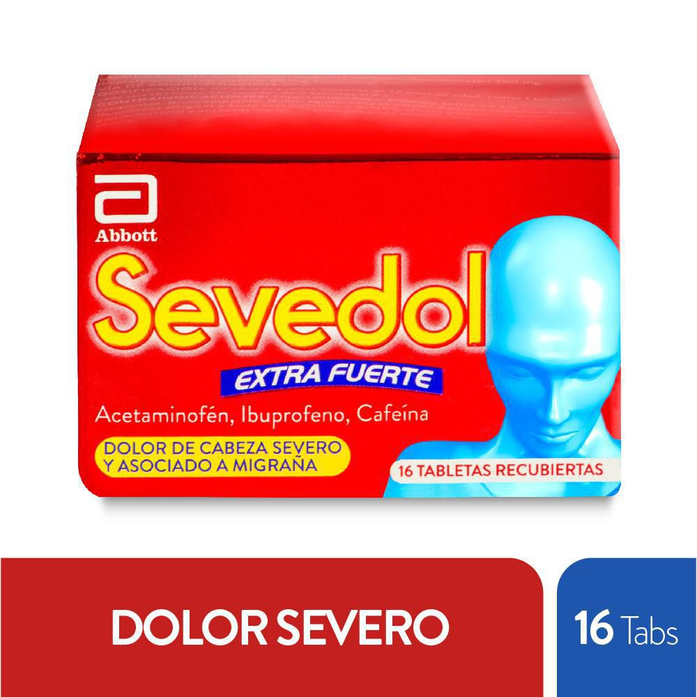 Medicamento SEVEDOL fuerte dolor de cabeza tabletas (16  und) img #1
