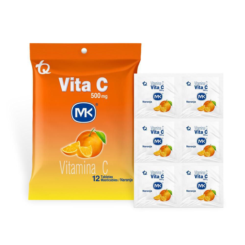 Tabletas masticables VITAMINA C MK naranja (12  und) img #2