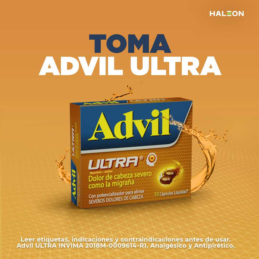 Cápsulas ADVIL ultra severos dolores de cabeza (20  und) img #5