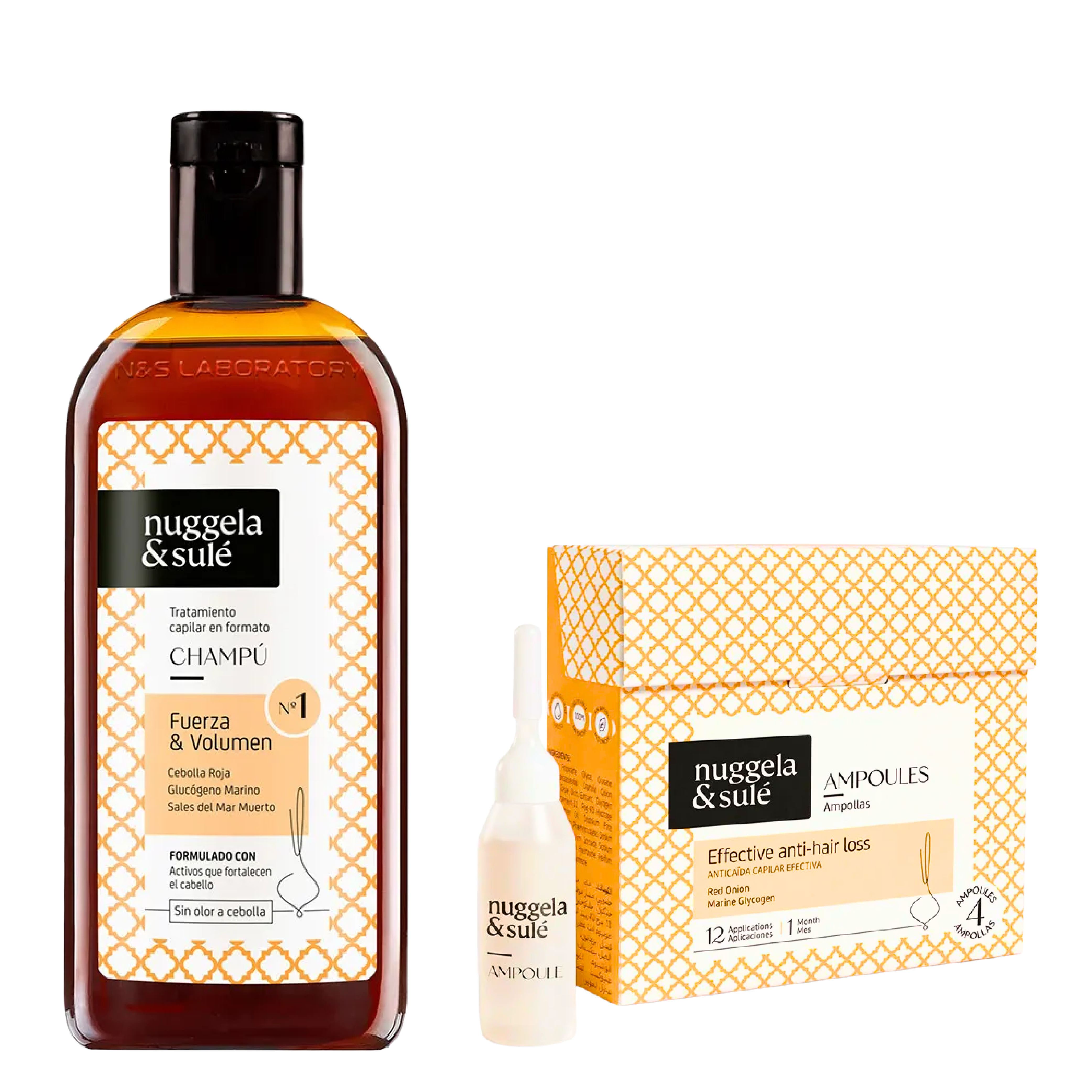 Kit anticaida: Shampoo Premium Nº1  250ml + Ampollas Anti-Caída 4x10ml - Nuggela & Sulé img #1