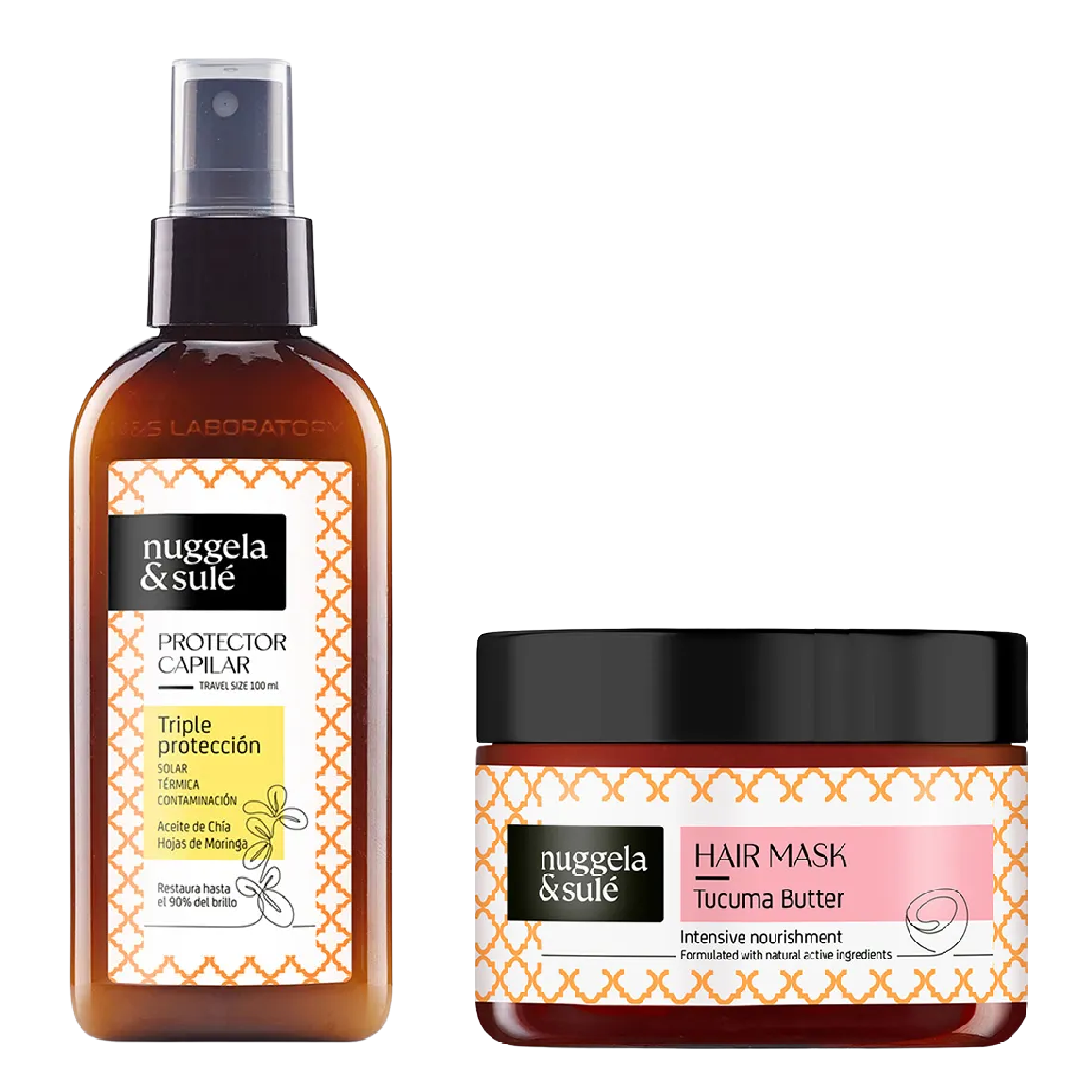 Kit Cuidado Esencial: Termoprotector 100 ml + Mascarilla Tucuma 250 ml - Nuggela & Sulé img #1
