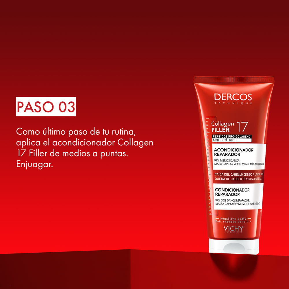 Acondicionador Dercos Collagen 17 Filler - Vichy img #3