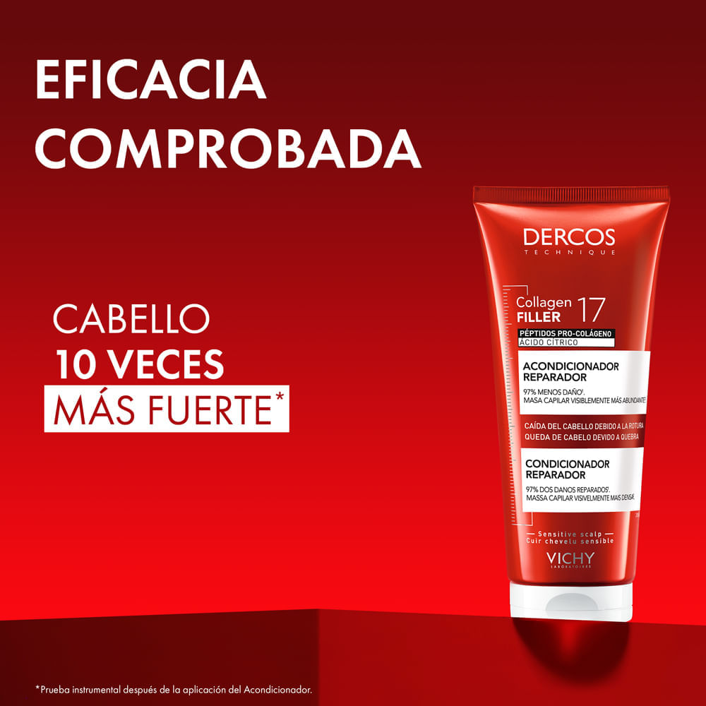 Acondicionador Dercos Collagen 17 Filler - Vichy img #4