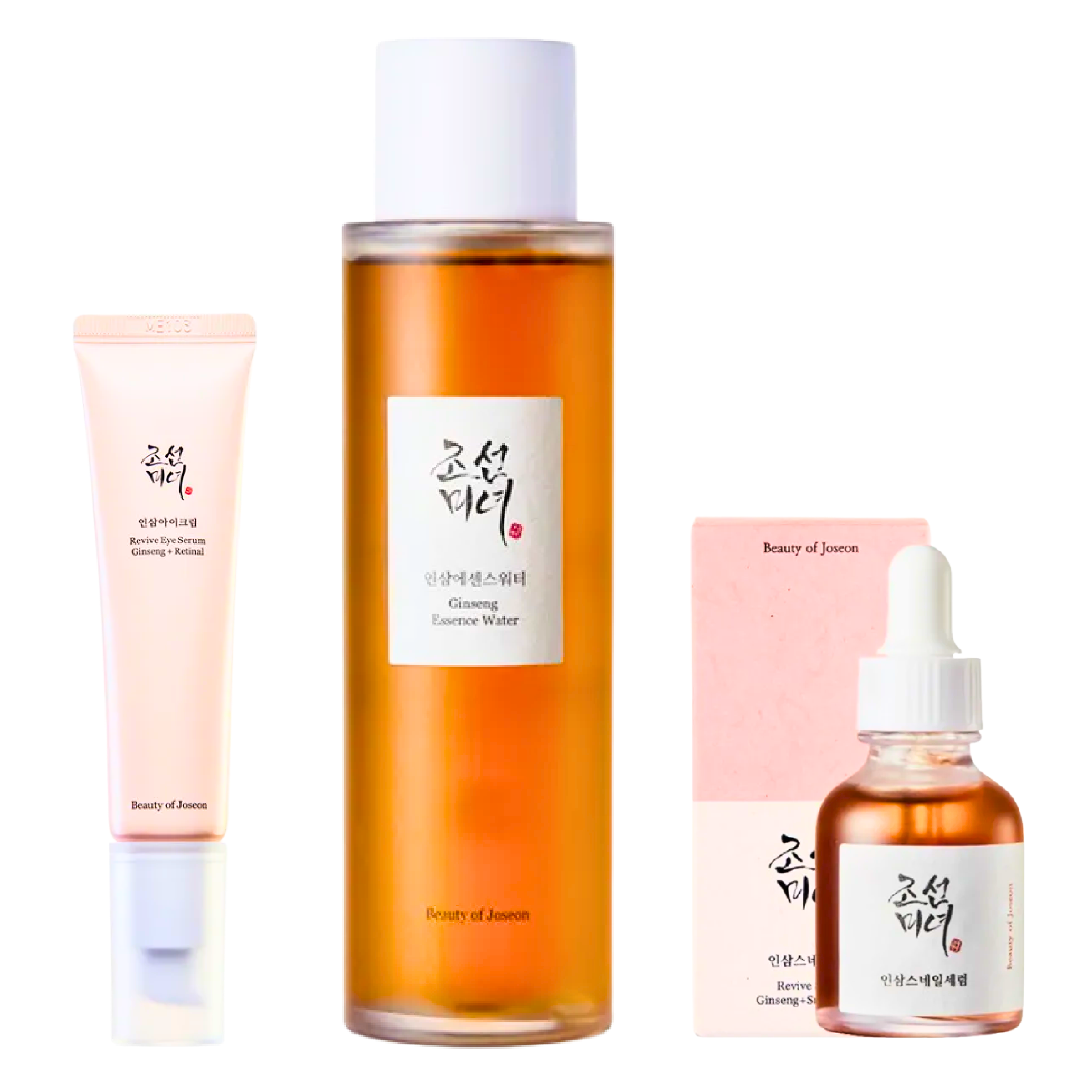Kit Esencia Tónico Ginseng  150 ml + Contorno de ojos 30 ml + Serum Revive 30 ml - Beauty of Joseon img #1