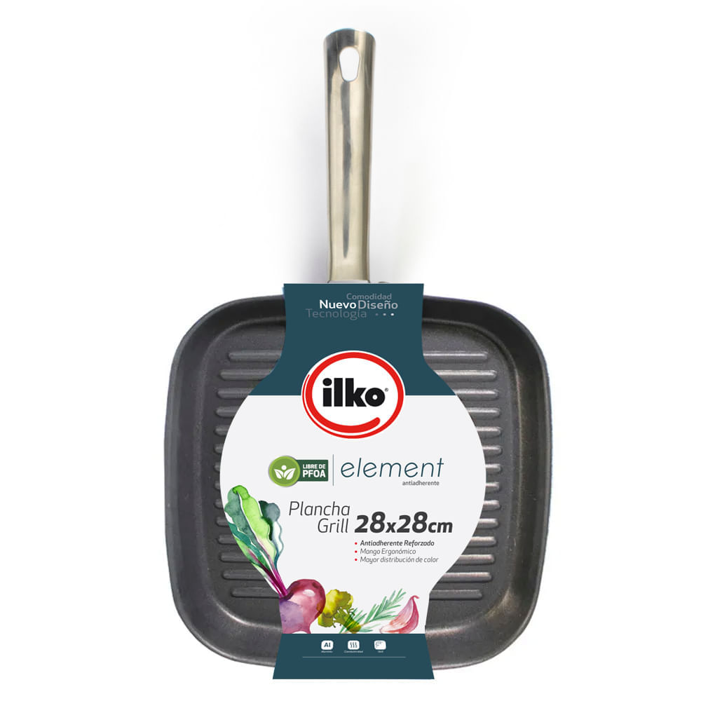 Plancha ILKO Silver Element 28X28cm Antiad. img #2