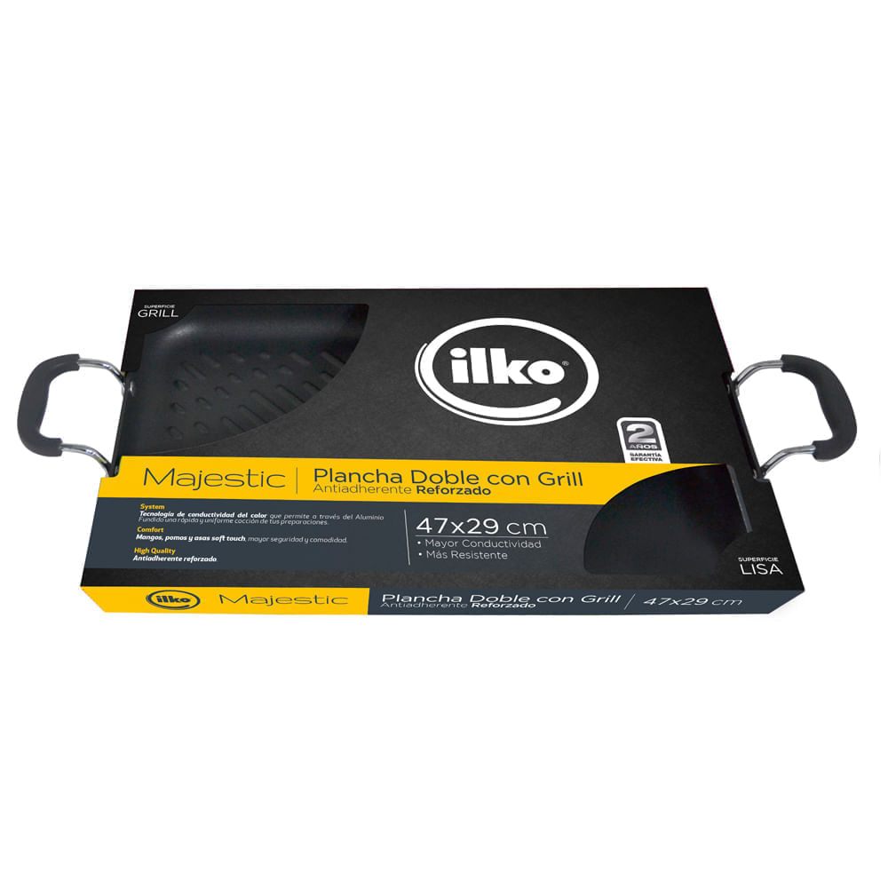 Plancha Doble ILKO Majestic 47X29cm Antiad. img #1