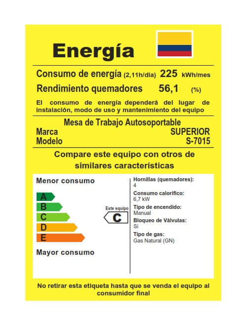 Estufa de Piso Superior 4 Puestos Gabinete Gas Natural 7015 Gris img #7