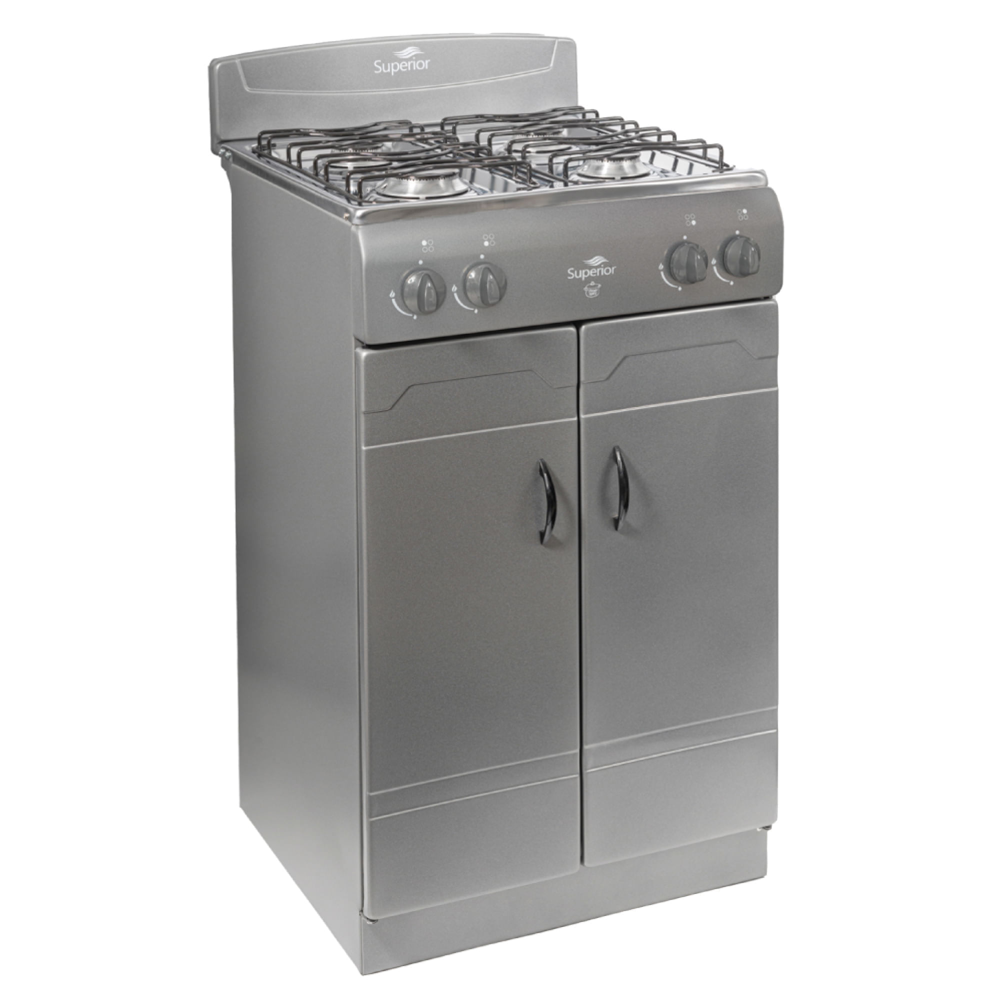 Estufa de Piso Superior 4 Puestos Gabinete Gas Natural 7015 Gris img #2