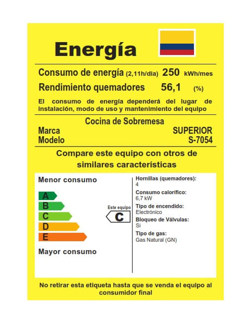 Estufa De Mesa Superior 4 Puestos Gas Natural 7054-1 Gris img #8