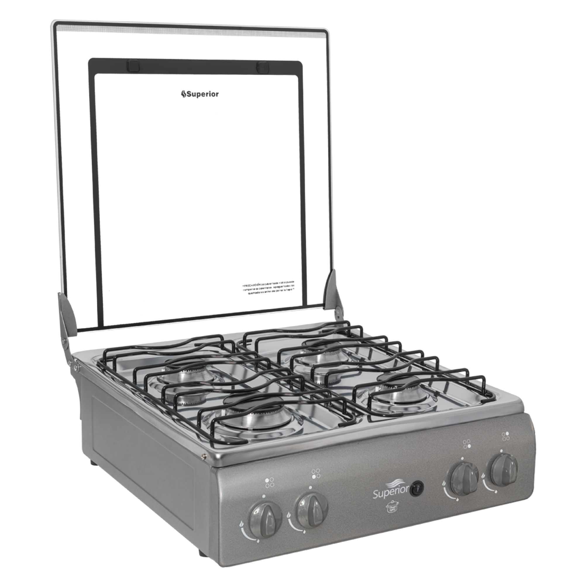 Estufa De Mesa Superior 4 Puestos Gas Natural 7054-1 Gris img #3