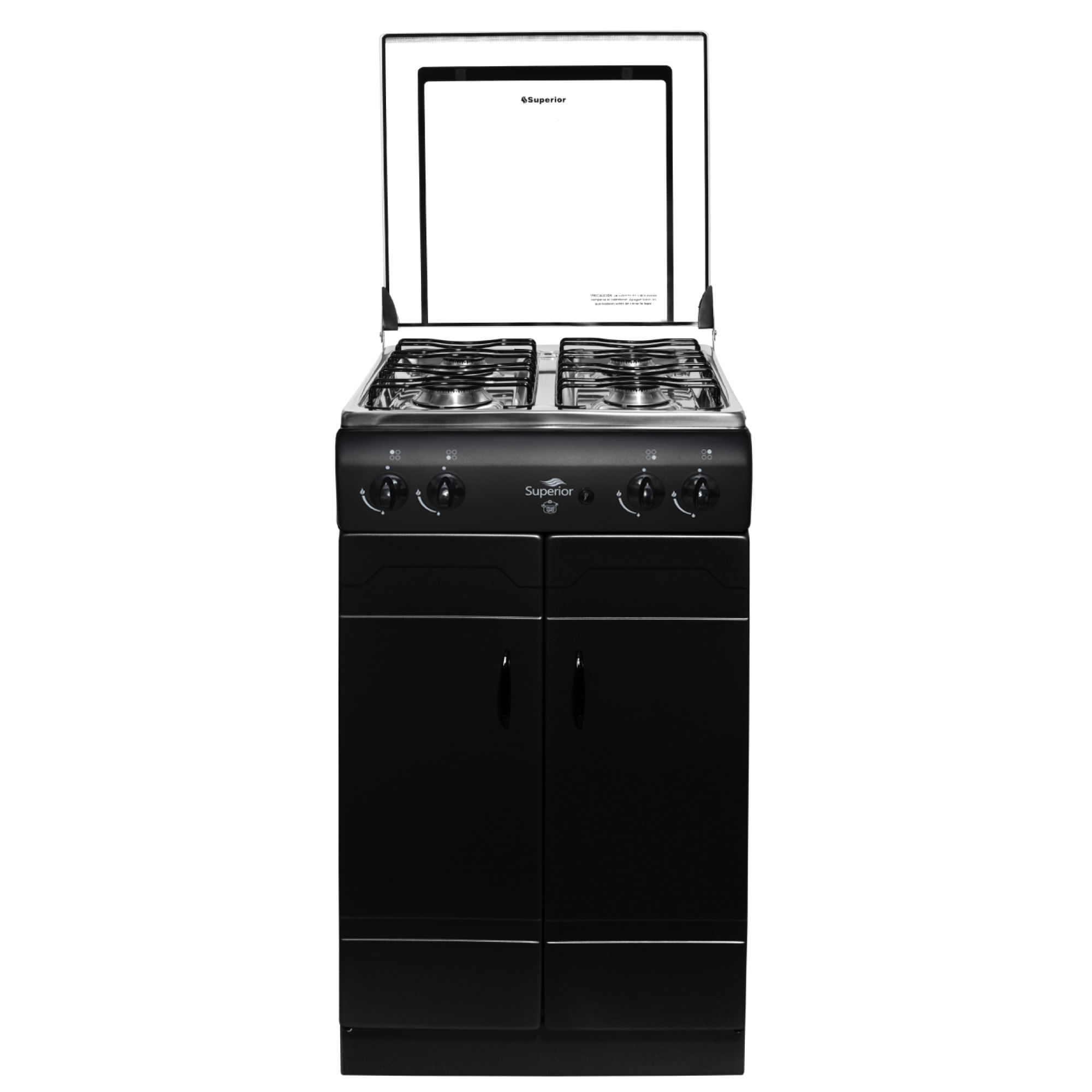 Estufa de Piso Superior 4 Puestos Gabinete Gas Natural 7016-1 Negra img #1