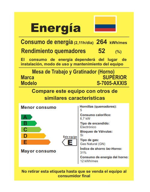 Estufa de Piso Superior 4 Puestos Horno Gas Natural S-7005 Negra img #8