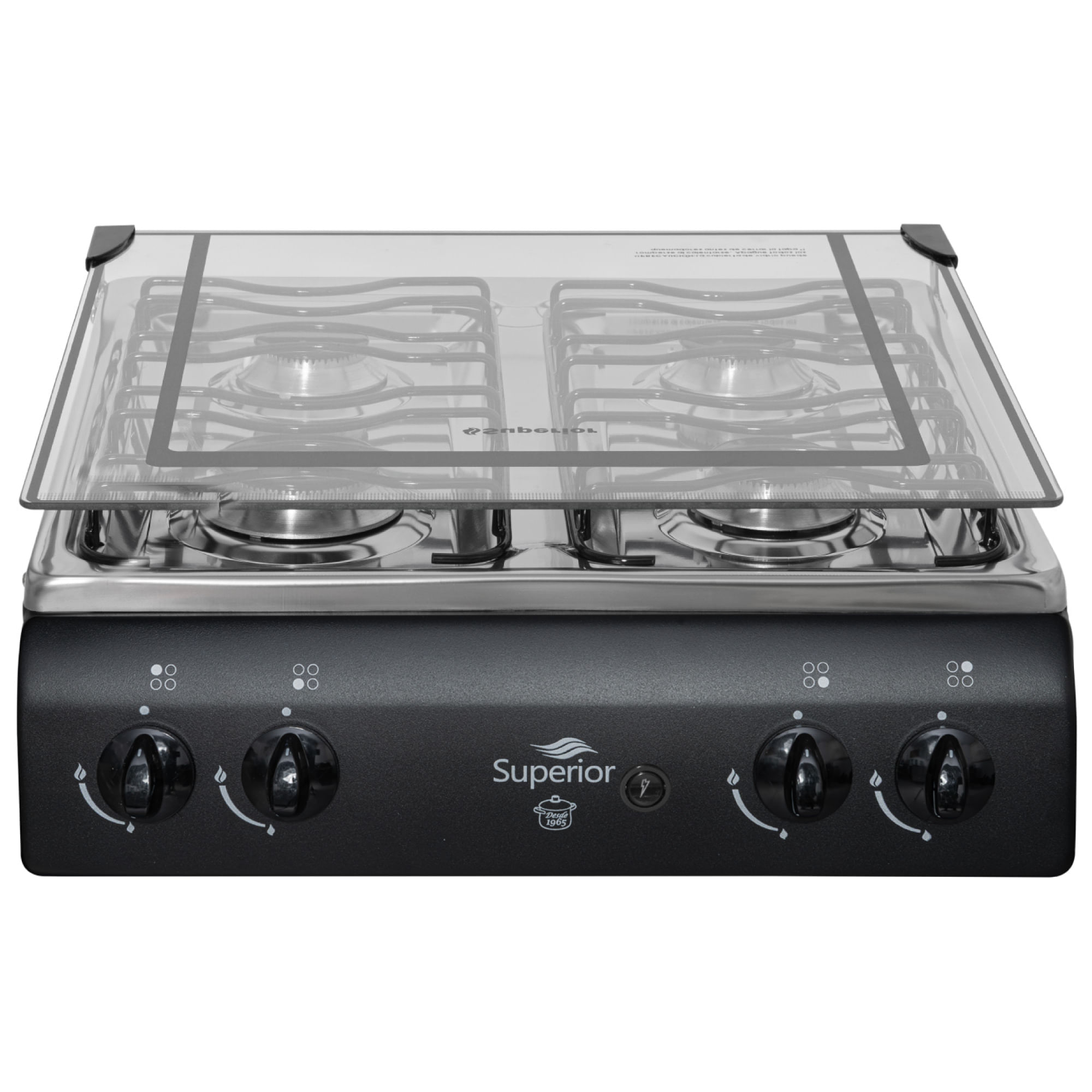 Estufa De Mesa Superior 4 Puestos Gas Natural 7054-1 Negra img #1
