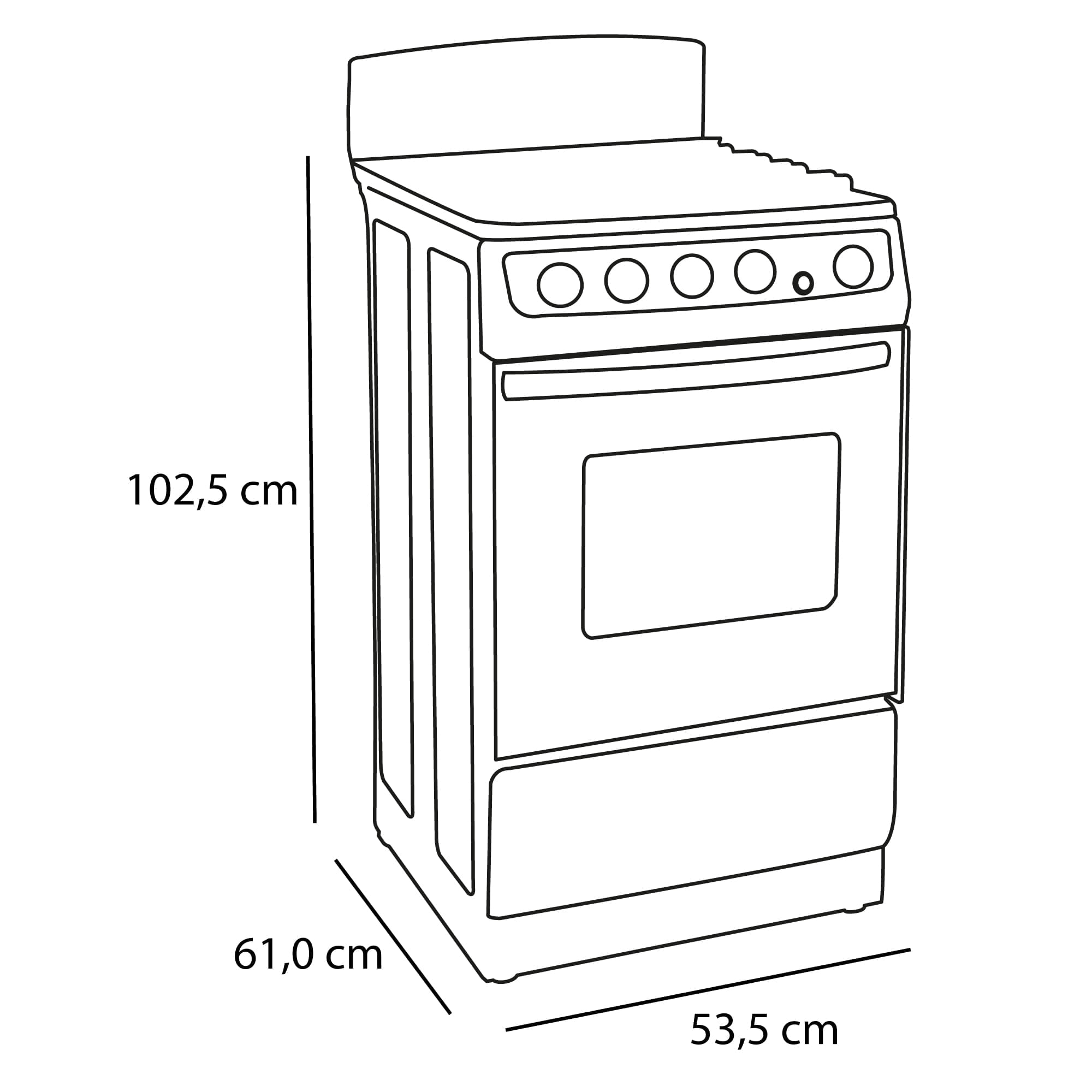 Estufa de Piso Superior 4 Puestos Horno Gas Natural AXXIS Negra img #2