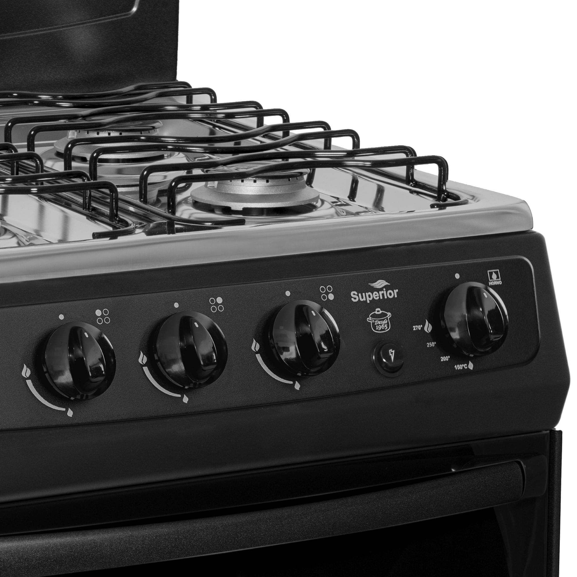 Estufa de Piso Superior 4 Puestos Horno Gas Natural AXXIS Negra img #3