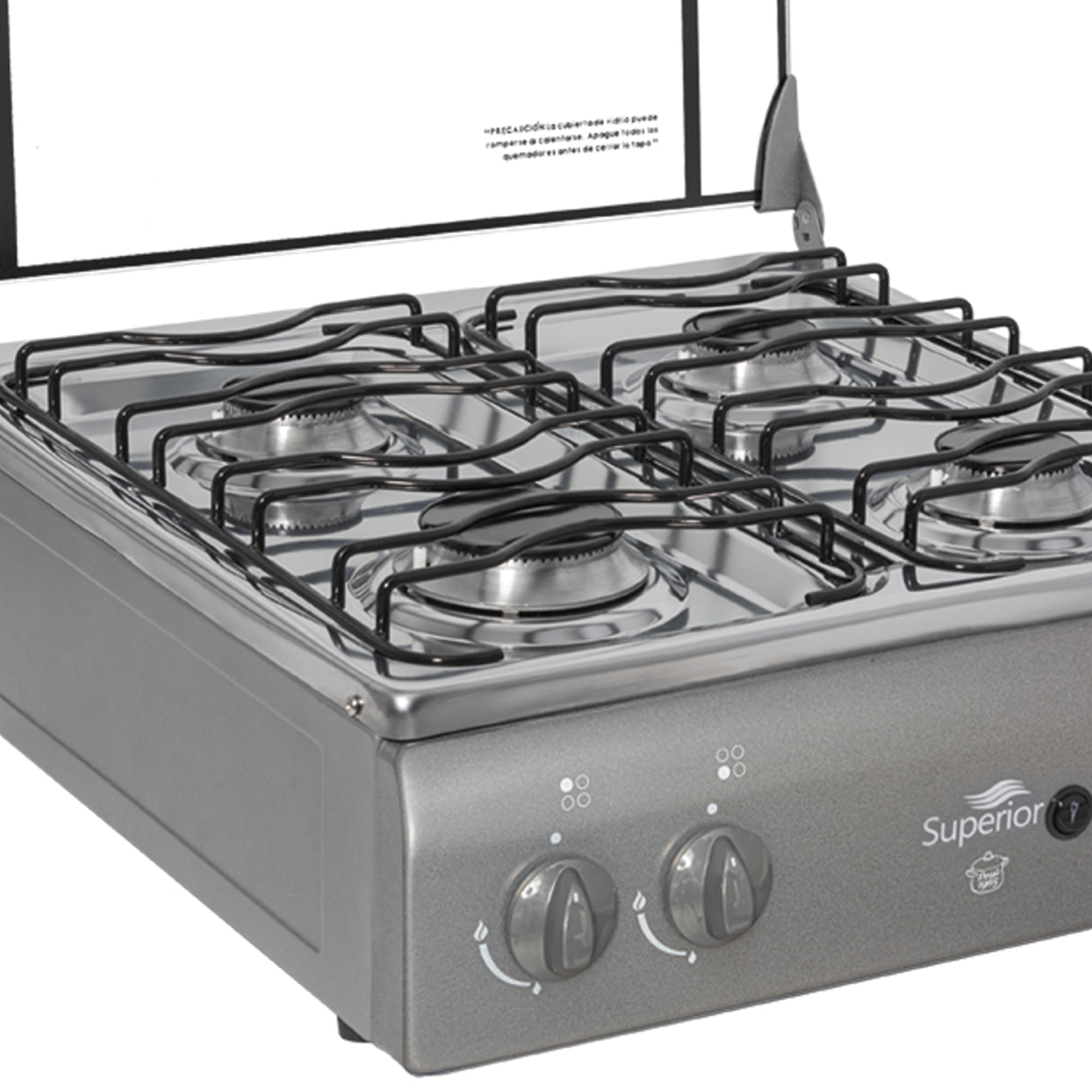 Estufa De Mesa Superior 4 Puestos Gas Propano 7054-1 Gris img #4