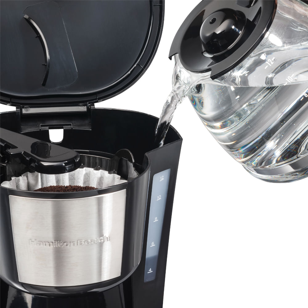 Cafetera Hamilton Beach con Temporizador 12 Tazas 49630-MX Negra img #5