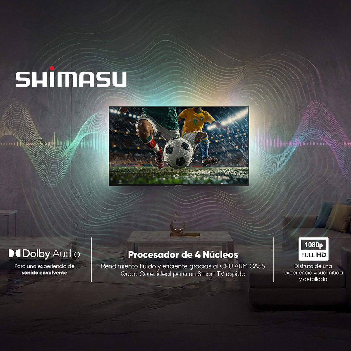 Televisor Shimasu 40" Pulgadas SH-TV40FAL1F5CO FHD LED Smart TV Google img #4