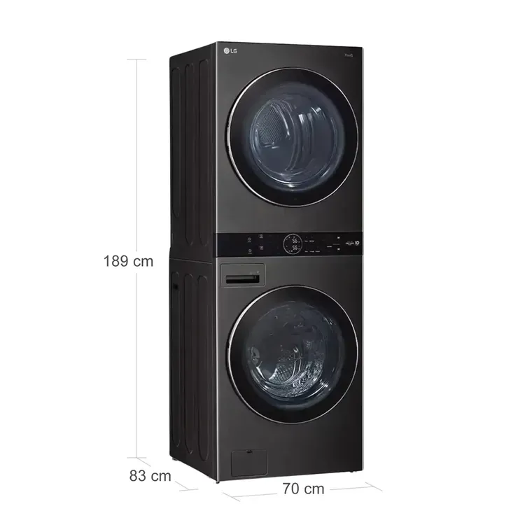 Torre de Lavado y Secado LG 25/22 Kg WK25BS6 con AI Negra img #2