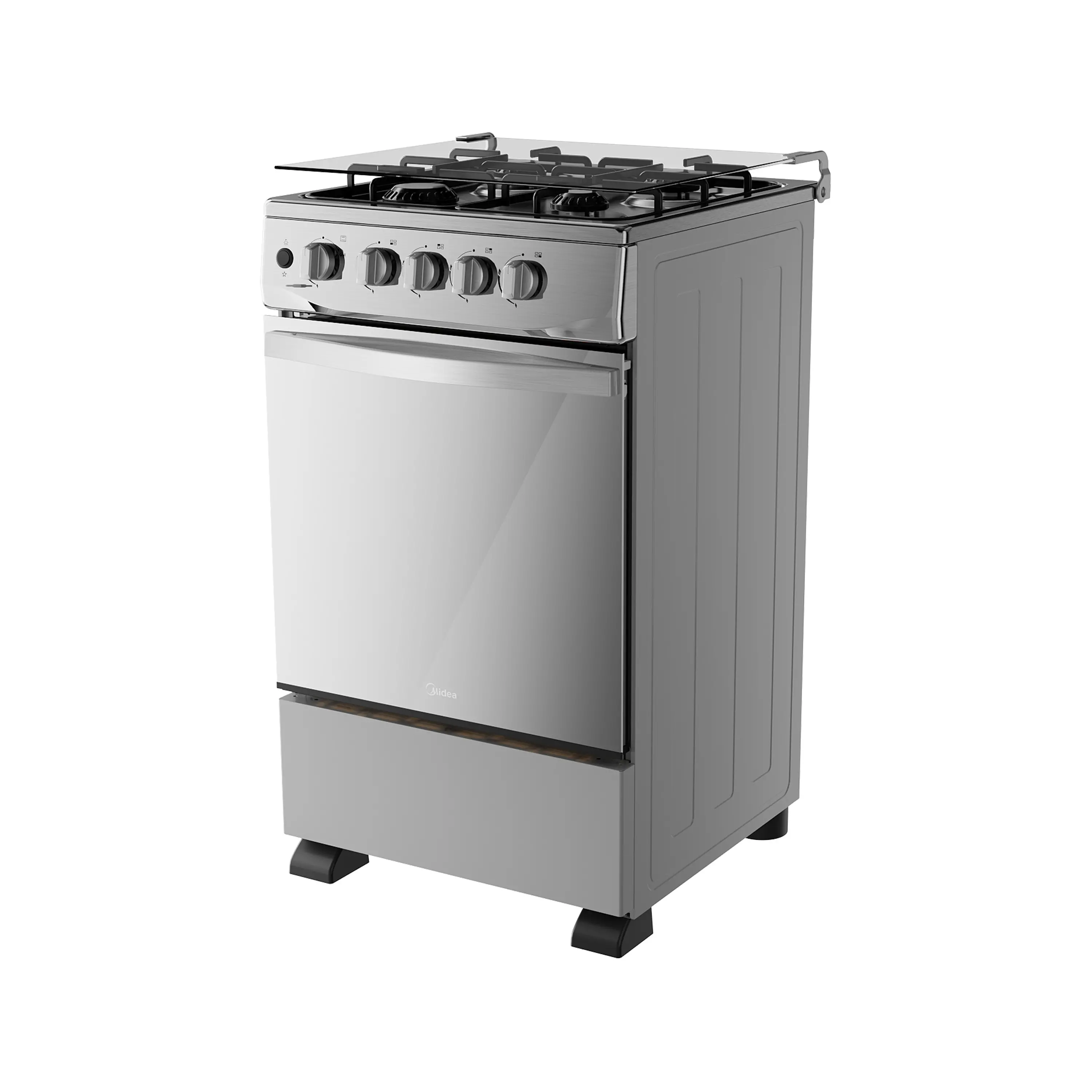 Estufa de Piso Midea 4 Puestos Grill Xtra Cook MGS20FS1LFAWMSS-CO Inox img #3