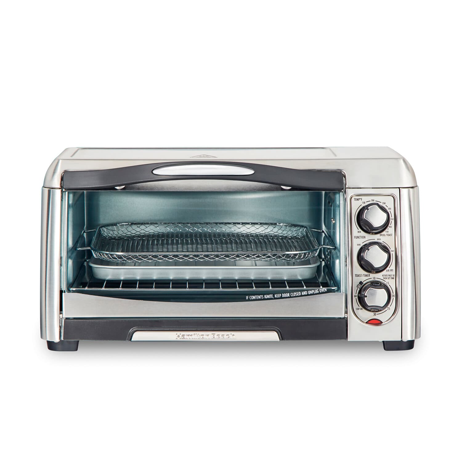 Horno Tostador Hamilton Beach con Freidora de aire 16 litros 31323 Plateado img #1