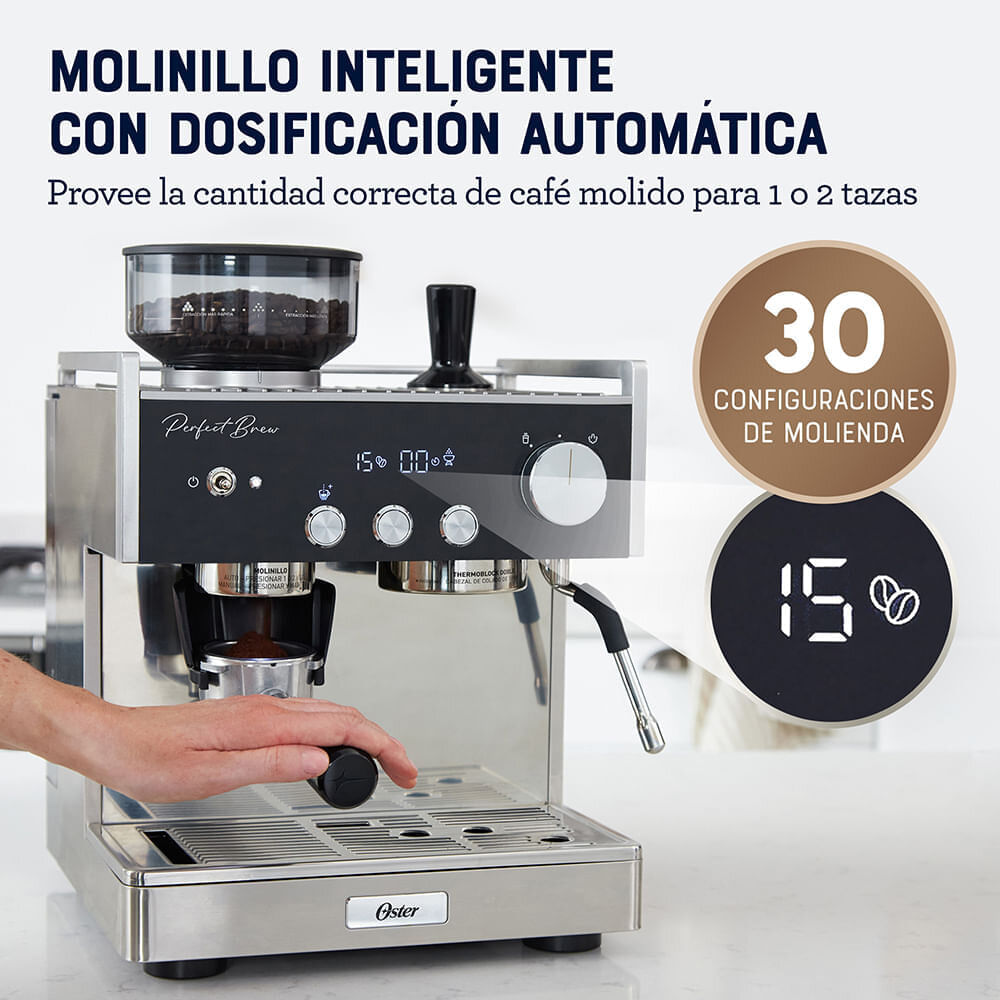 Cafetera Oster Espresso Perfect Brew BVSTEM7400 Plata img #5