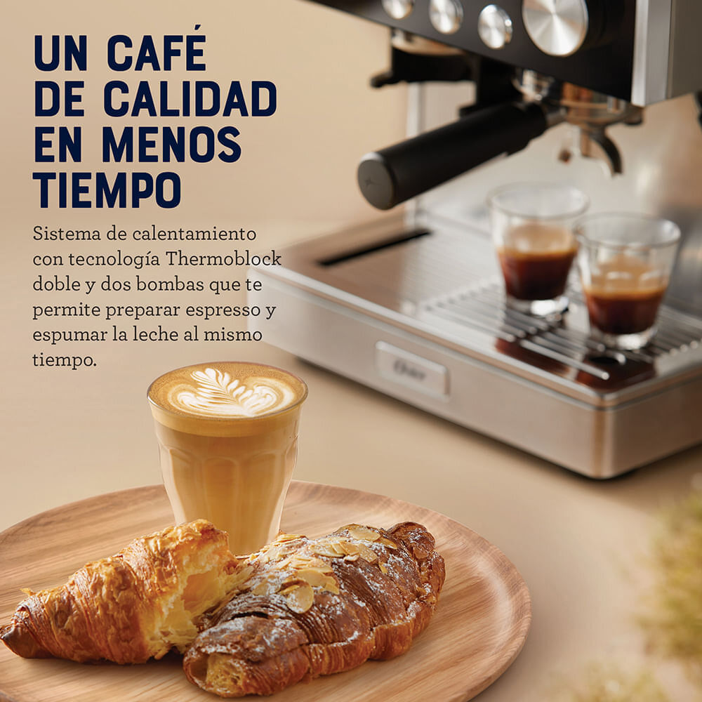 Cafetera Oster Espresso Perfect Brew BVSTEM7400 Plata img #7