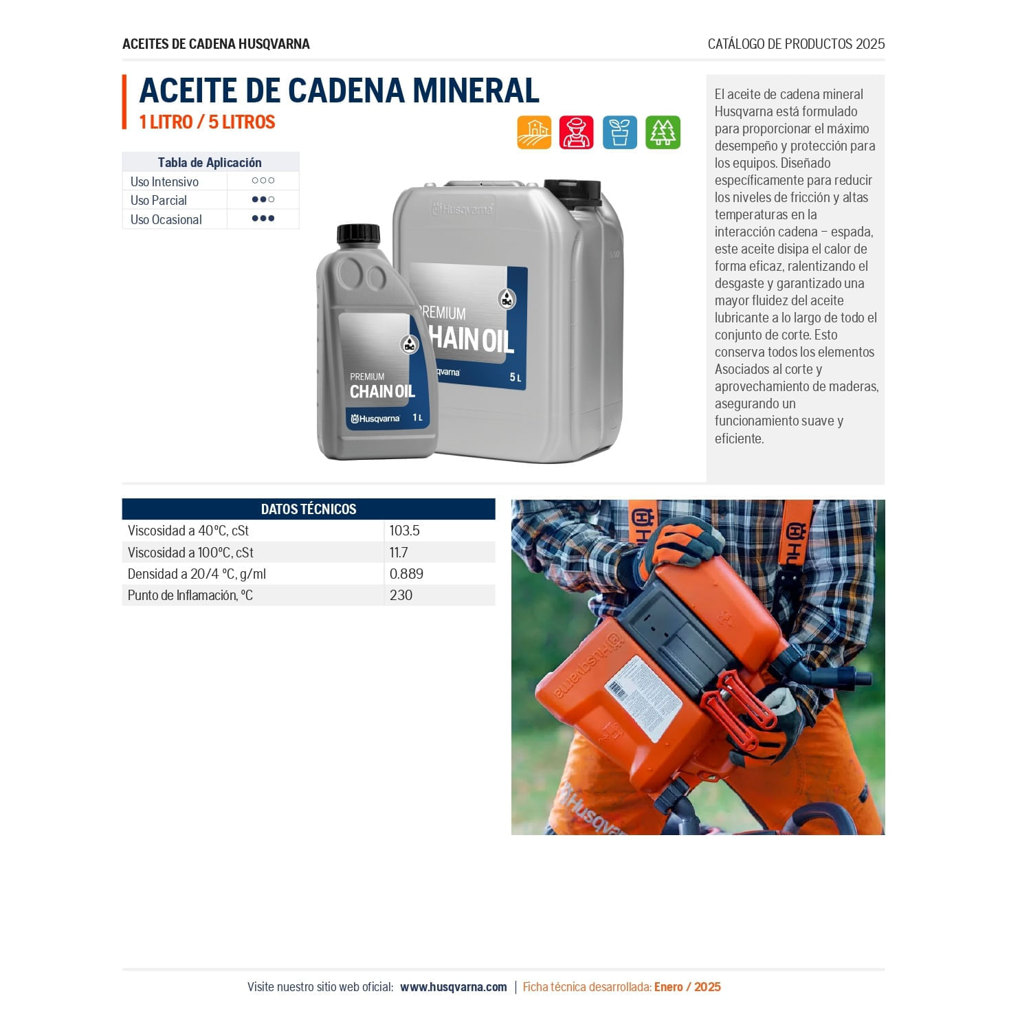 Lubricante Cadena Husqvarna Bio x 5 Litros img #2
