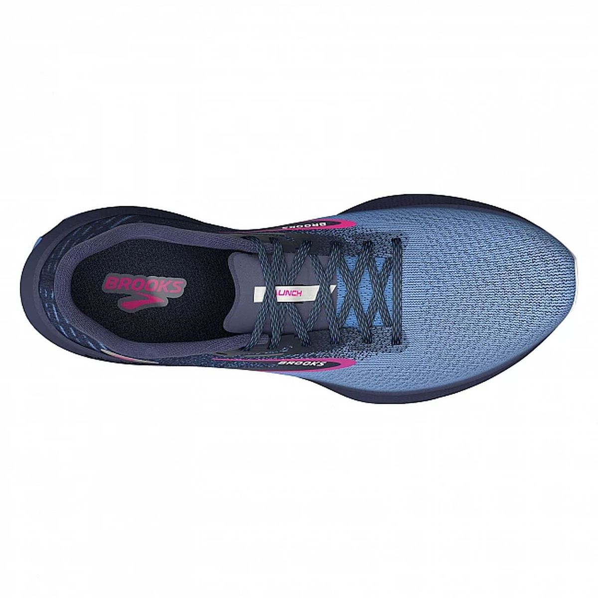 Tenis Brooks Launch 10 Mujer Azul/Negro/Coral Fuego img #4
