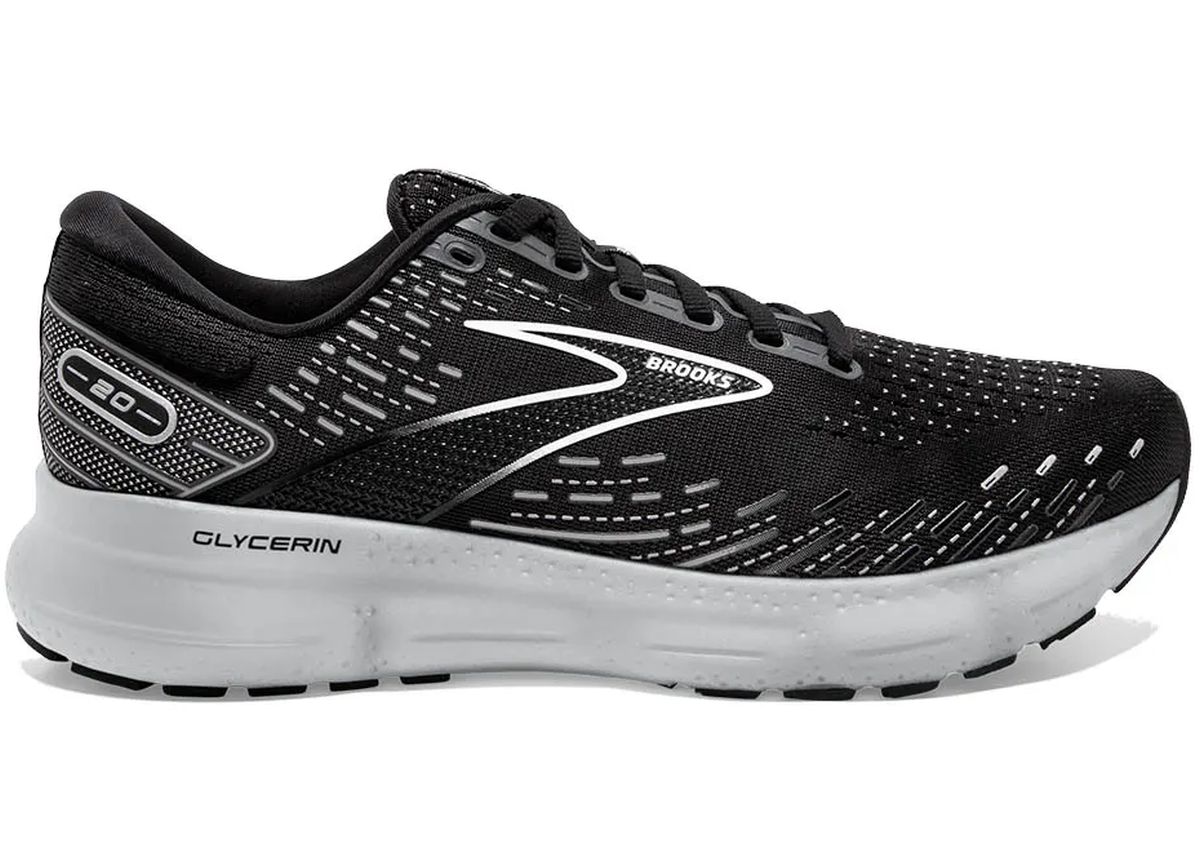 Tenis Brooks Glycerin 20 Hombre Negro/Blanco/Gris img #4