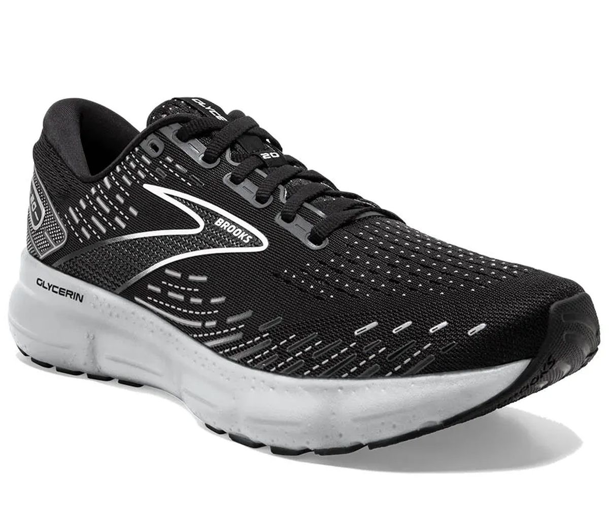 Tenis Brooks Glycerin 20 Hombre Negro/Blanco/Gris img #1
