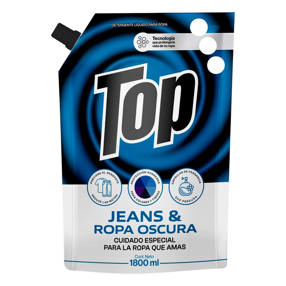 Detergente líquido TOP jeans & ropa oscura (1800  ml) img #1