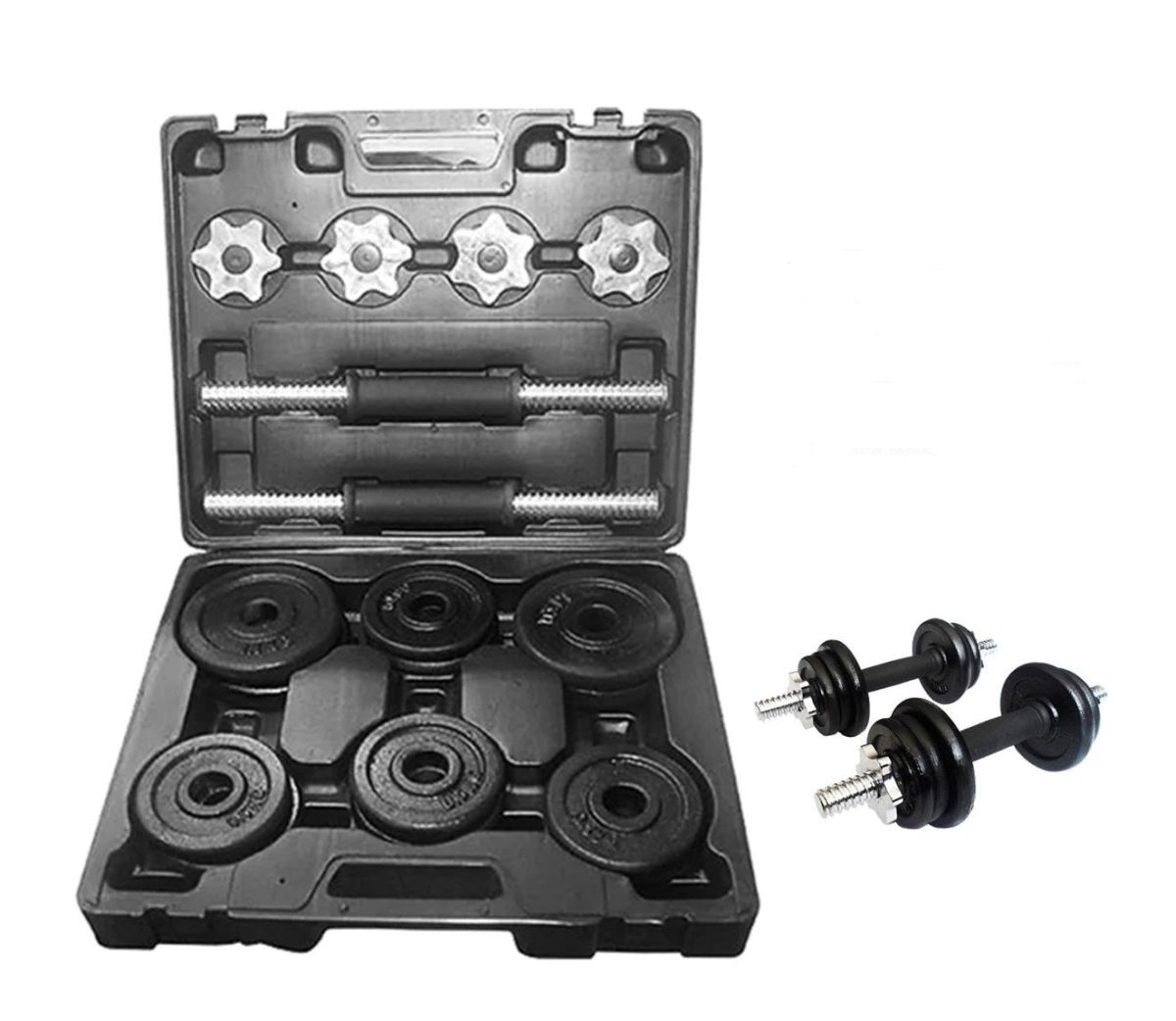 Kit De Mancuernas 12Kg Ha-8600-12Kg-Abs Sportfitness Negro img #1