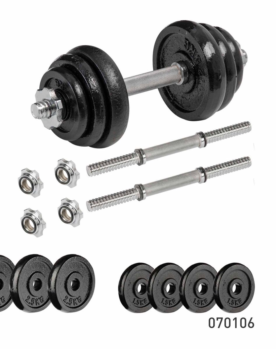 Kit De Mancuernas 23Kg Ha-8600- Abs Sportfitness  Negro img #2