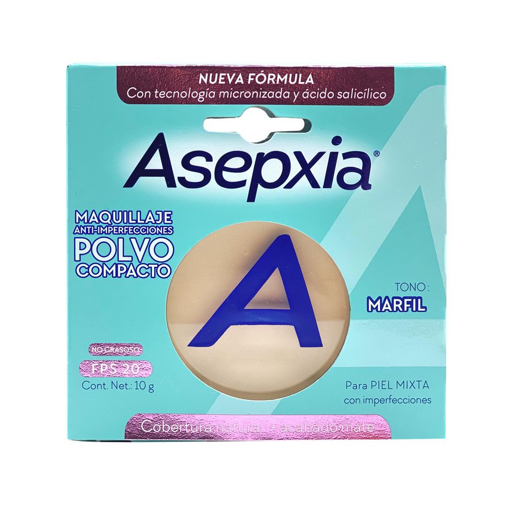 Polvo compacto ASEPXIA tono marfil (10  gr) img #1