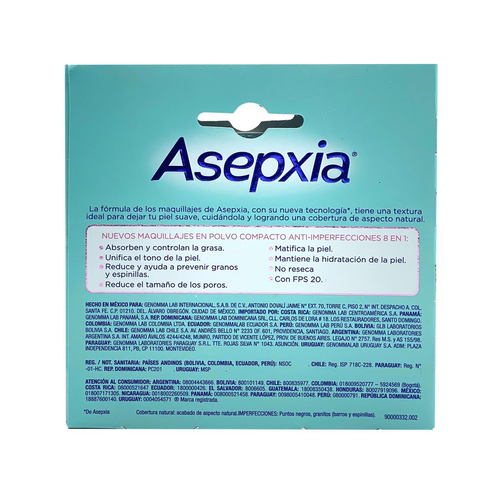 Polvo compacto ASEPXIA tono marfil (10  gr) img #3