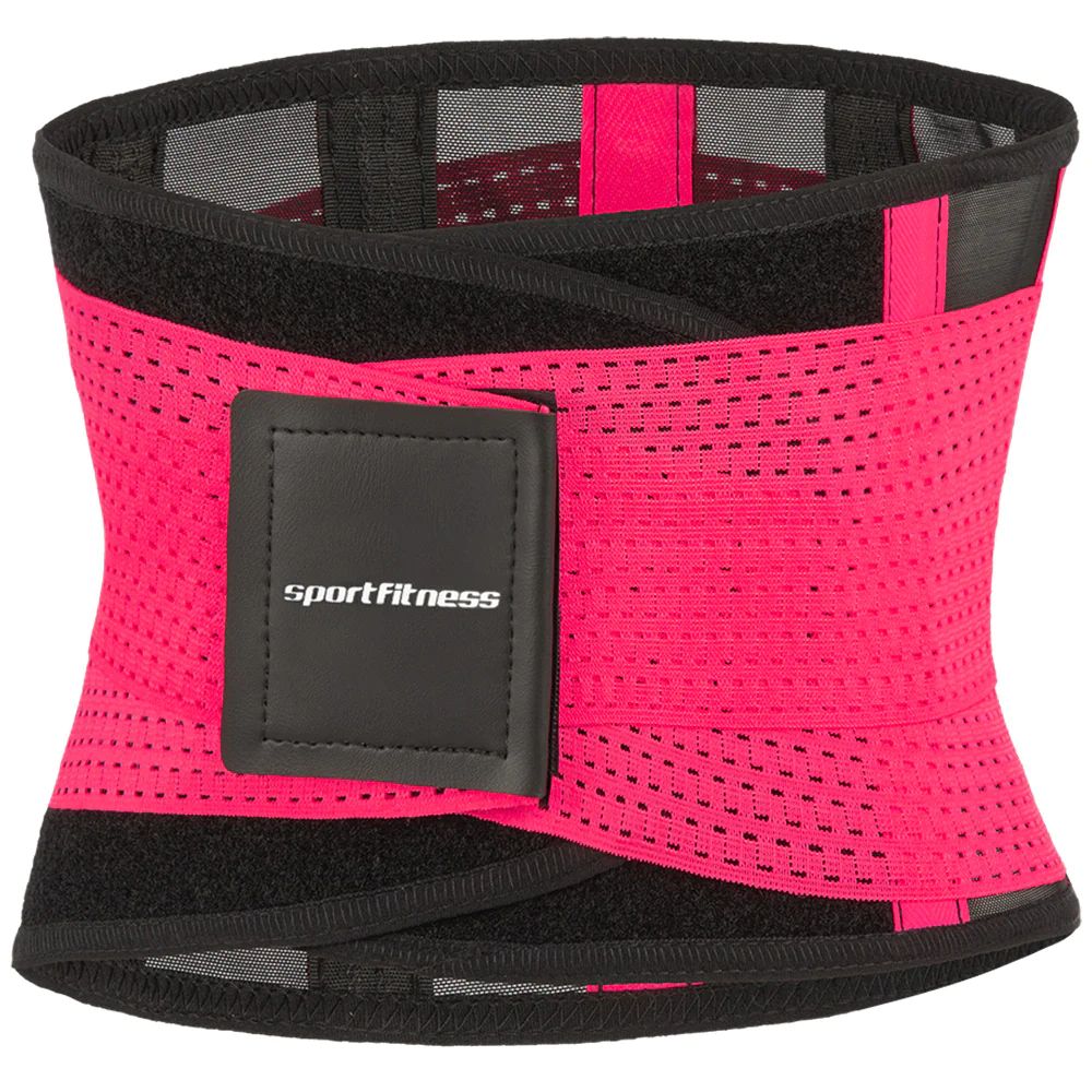 Faja Abdominal Doble Ajuste Sportfitness Negro/Fucsia img #1