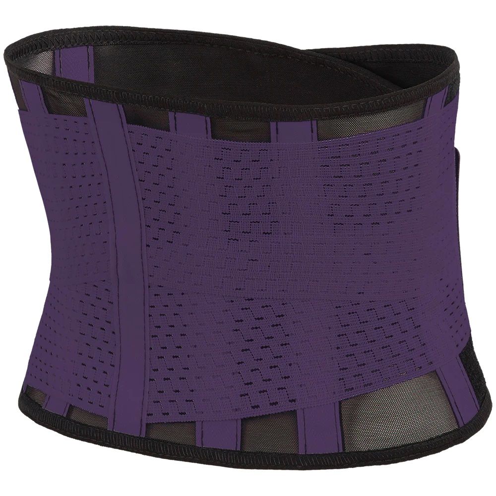 Faja Abdominal Doble Ajuste Sportfitness Negro/Morado img #2