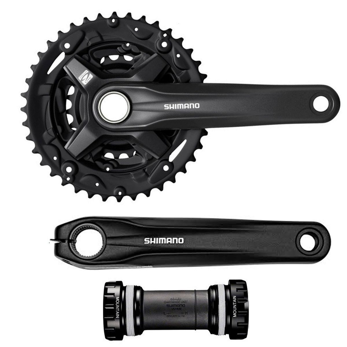 Juego de Bielas Shimano TriPlato FC-MT210-3 3x9 Vel img #2