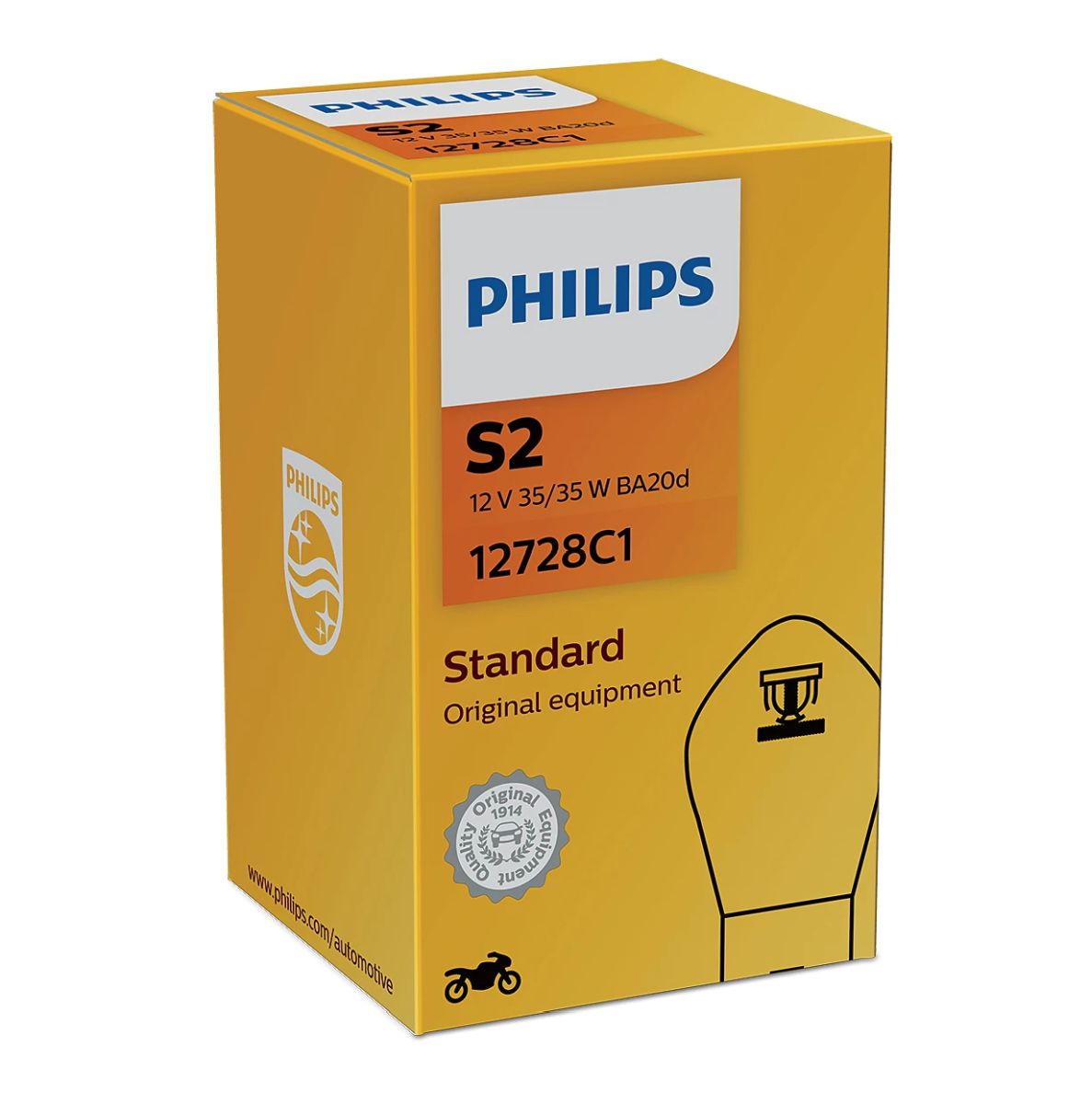 Bombilla Moto Philips Standar S2 12728 12V 35/35W img #1