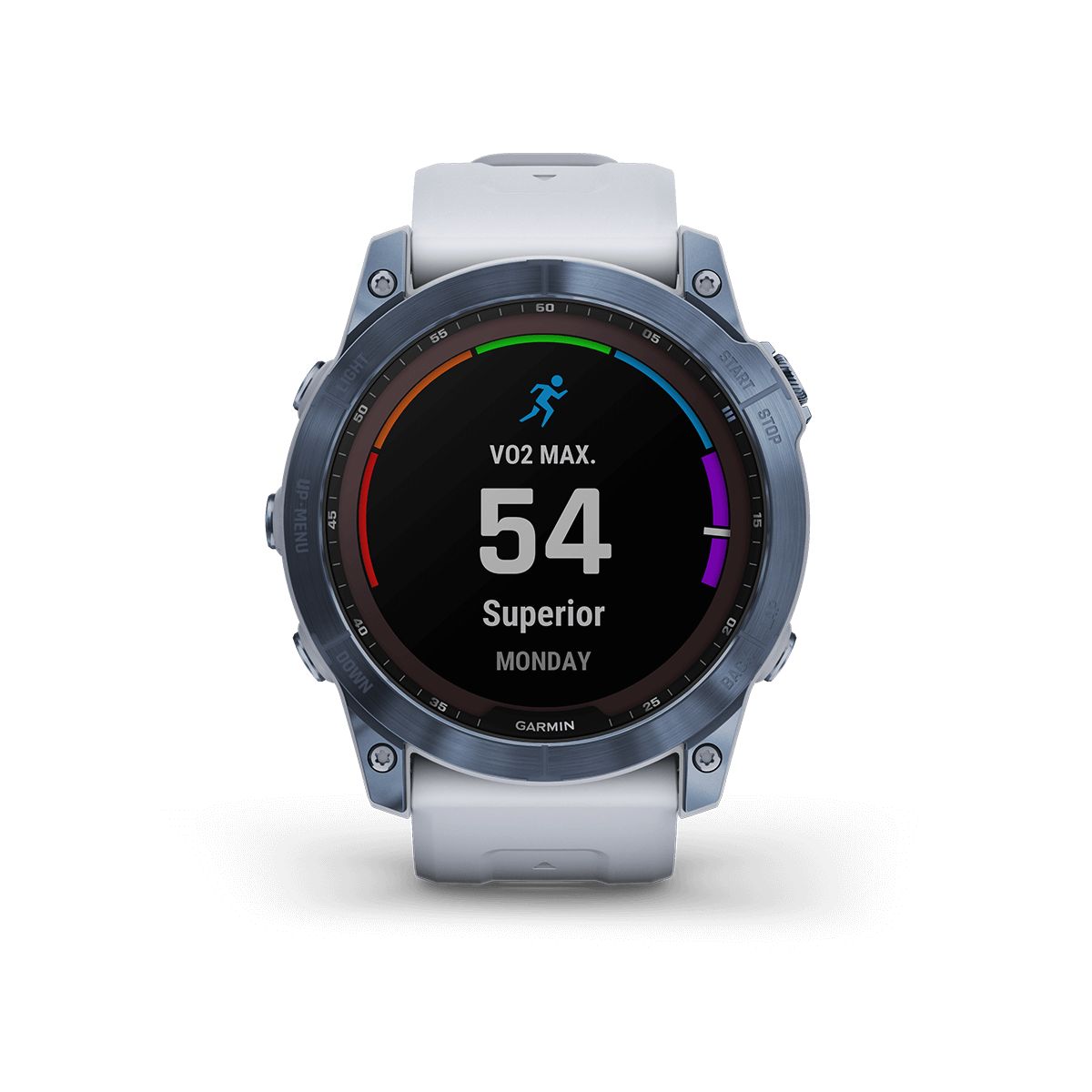 Reloj Fenix 7X Zafiro Solar Azul Mineral con Banda Blanca img #2