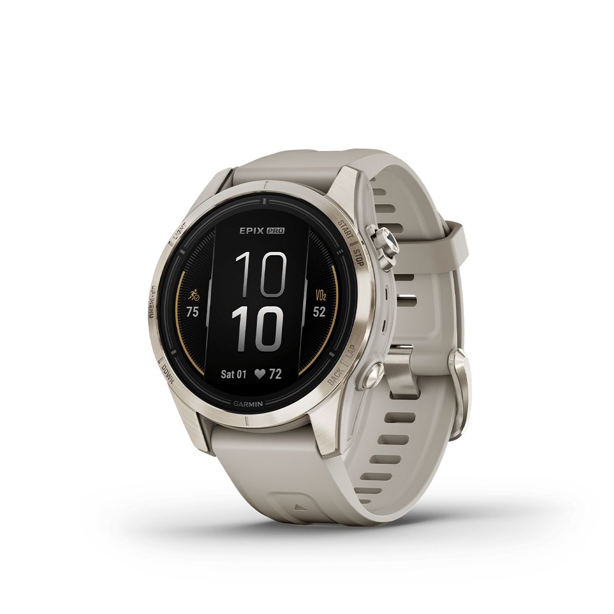Reloj Epix Pro Gen2 Edición Zafiro 42mm Dorado Correa Beige img #1