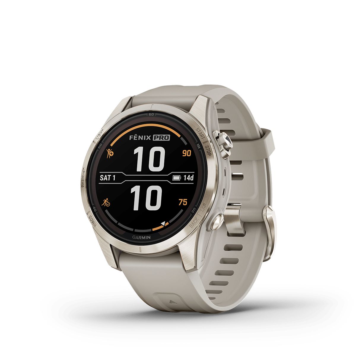Reloj Fenix 7S Pro Zafiro Solar Oro Suave Arena Clara img #1