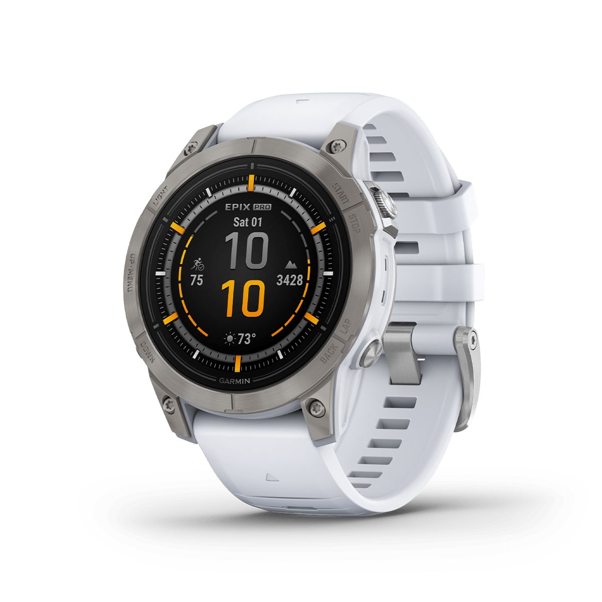 Reloj Epix Pro Gen2 Edición Zafiro 47mm Titanio Correa Blca img #2